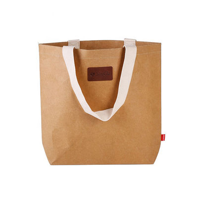 qualidade  Wholesale Recyclable Factory Supply Professional Design Brown Kraft Paper Washable Bag fábrica