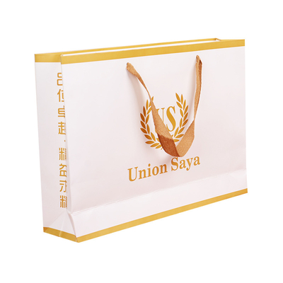 Recycled Recyclable Materials Kraft Paper Bag With Twisted Handle Reusable Shopping Paper Bags Logo Printed
