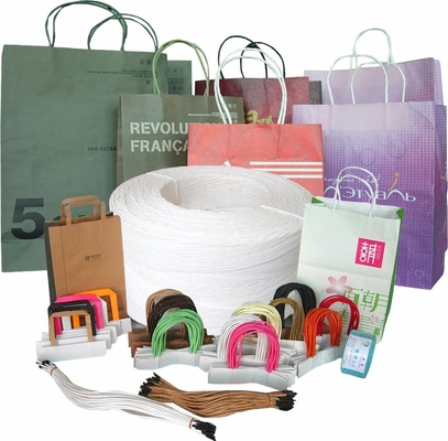 Colored Paper Twisted Rope China Paper Bags Handle Eco - Friendly